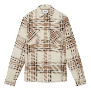 Wax London Whiting Overshirt Ecru Beige